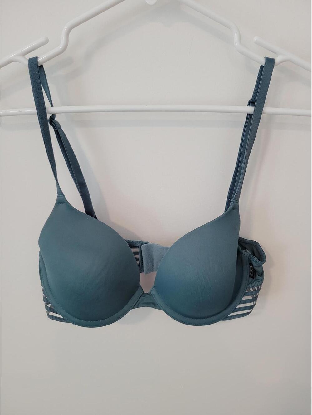 Victoria secret Pink Sea Blue Bra with Sexy Peek-a-boo Back